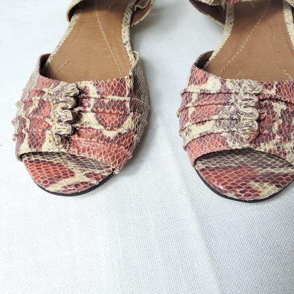 Shellys snake print  Nordstrom ankle strap sandals - Picture 2 of 11